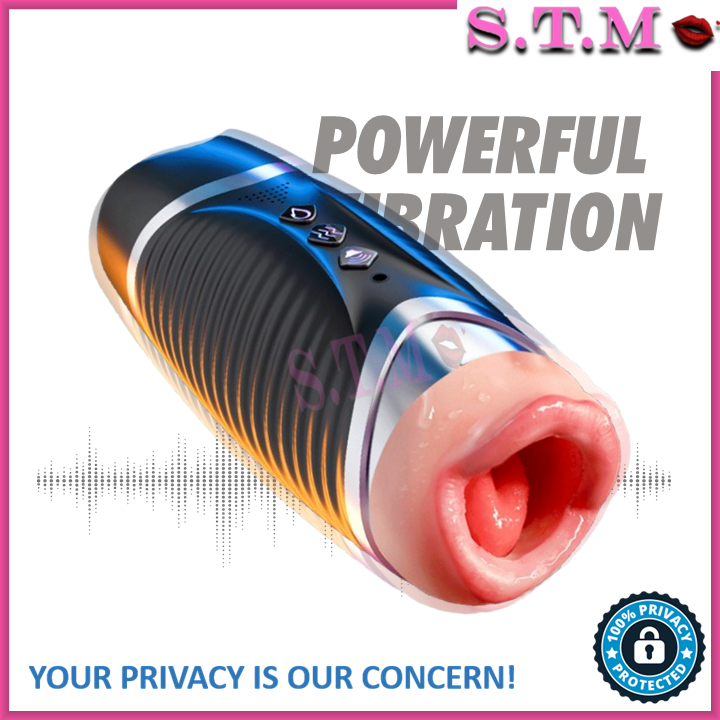 JIUAI Black Hole Dual Head Heating Function Masturbation Cup With Women Moaning Voice