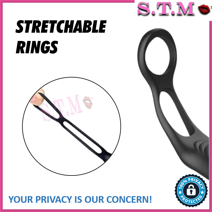 APP Controlled 3-IN-1 Prostate Vibrator Anal Vibrator Dildo Shape Butt Plug Cock Ring With Thrusting & Vibration