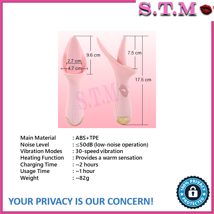 Flower Tongue Licking Vibrator – 30 Vibration Modes & USB Rechargeable