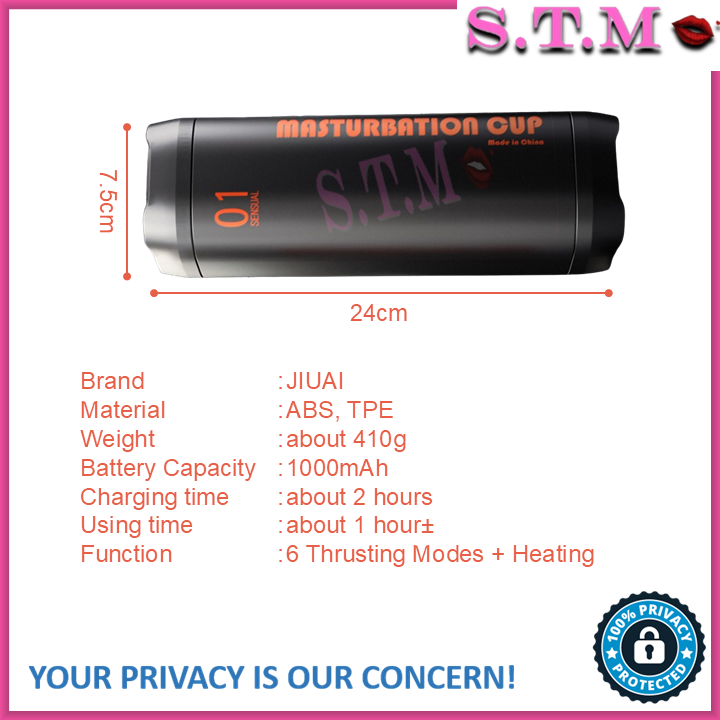 JIUAI COMMANDER Automatic Thrusting Heating Male Masturbation Cup with 4 Languages