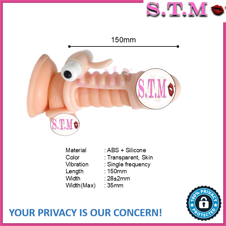 Reusable Penis Sleeve with Vibrator Penis Extension