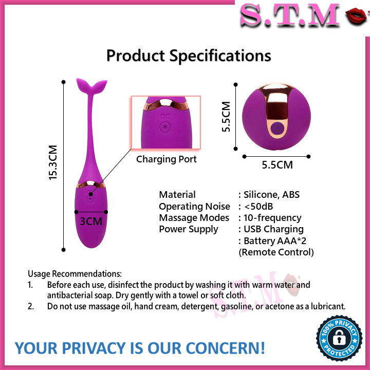 Little Whale Vibrator – USB Rechargeable Remote Control Vibrating Egg for Women