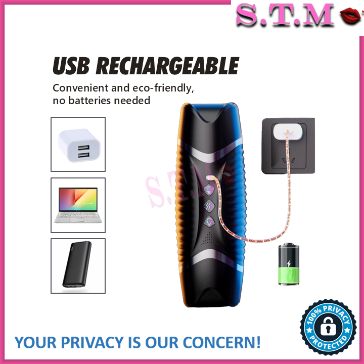 JIUAI Black Hole Dual Head Heating Function Masturbation Cup With Women Moaning Voice